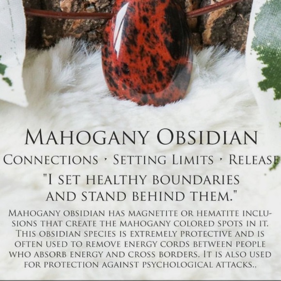 MAHOGANY OBSIDIAN POINT HERBAL - Picture 4 of 7